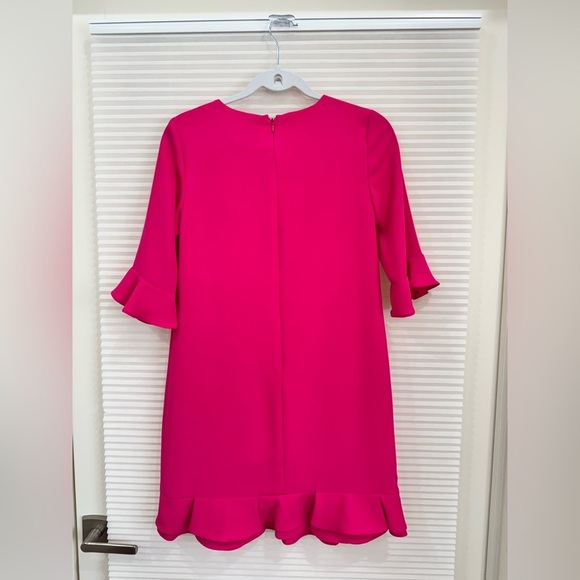 Cece Fuchsia Pink Kate Ruffle Shift Mini Dress size  0 - Picture 8 of 11
